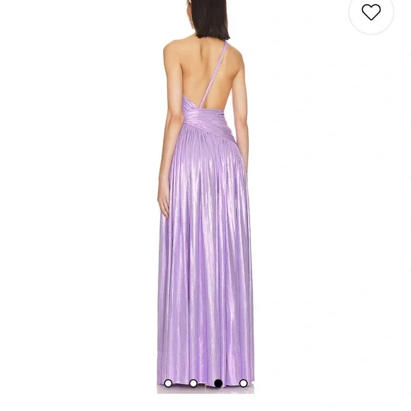 Retrofete Purple Backless Pleated Gown - Picture 2 of 9